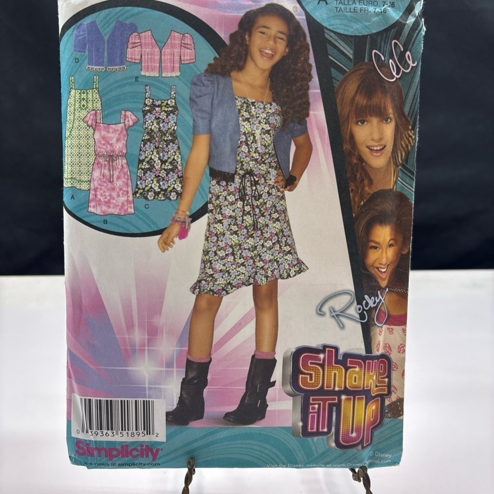 Simplicity Pattern 1895 Disney "Shake It Up" Collection SZ 7-16 Zendaya Dress - Picture 2 of 8